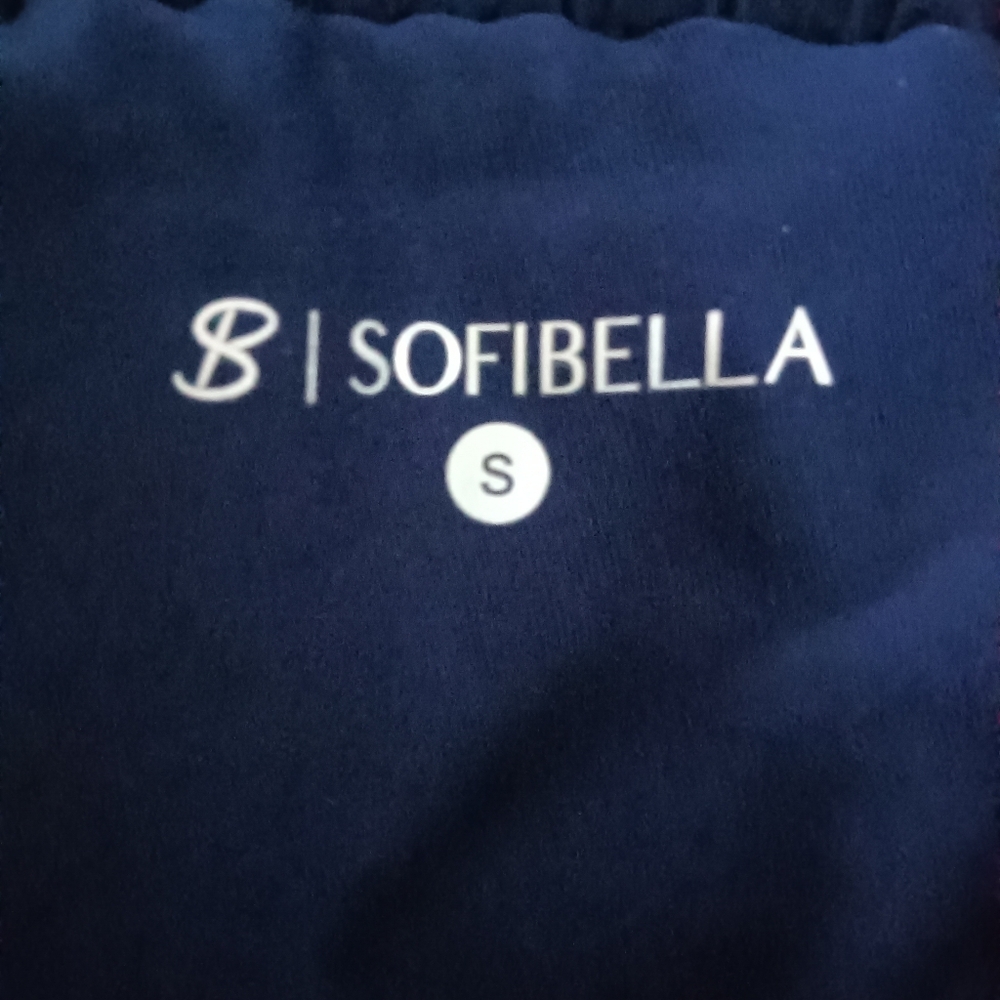 Sofibella UV Staples 3" Short 2017 Navy Blue Pockets Elastic Waistband Sz S NWT - Picture 7 of 8